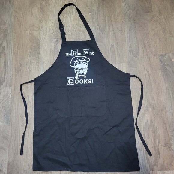 THE ONES WHO COOKS BLACK BBQ COOKING APRON. BREAKING BAD. WALKTER. GUC - Picture 1 of 4